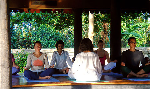 Yoga Teacher Training TTC 200 with Swami Santhiprasad at School of Santhi Yoga Teacher Training School in Kerala South India