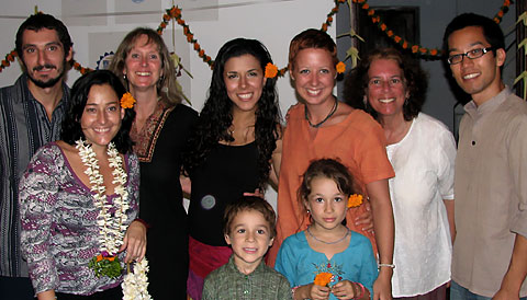 Examination Ceremony Yoga Teacher Training TTC 200 with Swami Santhiprasad at School of Santhi Yoga Teacher Training School in Kerala South India